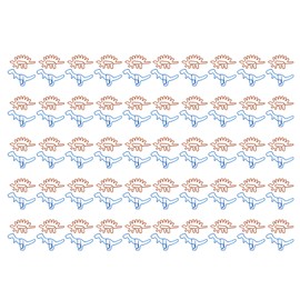 100Pcs Paper Clips Unique Dinosaur Shape Lightweight Portable Electroplating Process Metal Paperclip with Storage Box