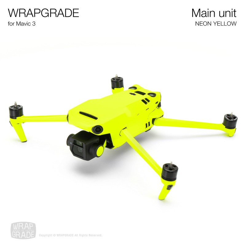 WRAPGRADE Skin Stickers for Mavic 3 (NEON YELLOW)
