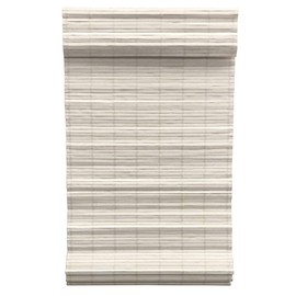 Radiance Cordless Distressed White Brooklyn Flatstick Bamboo Roman Shade - 46 in. W x 64 in. L