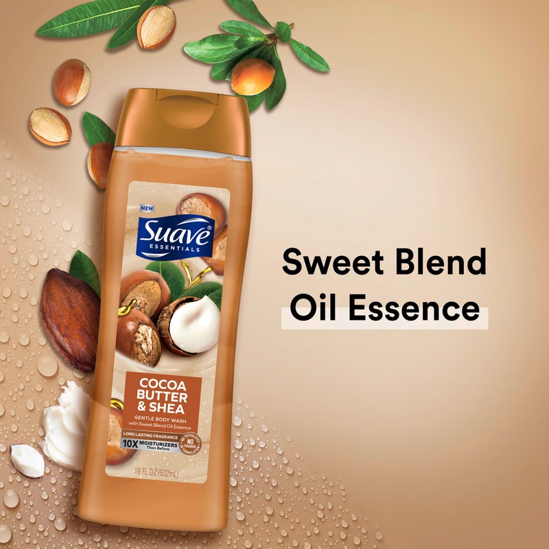 Suave Moisturizing Body Wash, Cocoa Butter and Shea with Vitamin
