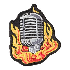 PatchStop Brand Set Me On Fire Elvis Mic Patch, Music Theme Patches