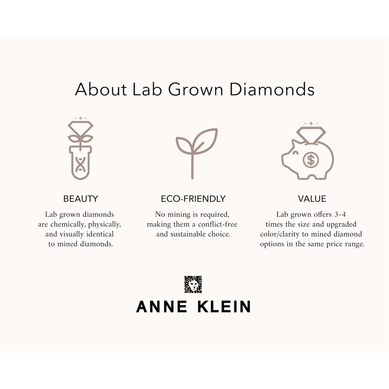 Anne Klein Women's Lab Grown Diamond Accented Bangle Watch and