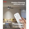 TCL 52" Low Profile Ceiling Fan with Light, Slim, Black,