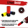 WETT 1/2-Inch Drive Lug Nut Socket Set, 5-Piece Wheel Protector