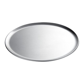 Restaurantware Met Lux 12 Inch Commercial Pizza Pan 1 Coupe Style Pizza Cooking Tray - Heavy-Duty 18-Gauge Aluminum Round Baking Tray Oven-Baking for Pizzas & More