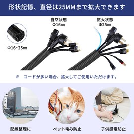 SONATURE Wiring Cover, Wire Cover, Cable Protector, 14 x 0.6 inches (3 m) x 1.6 cm Black, Includes 14 Cable Ties for Pet Cord Biting, DIY Cut, Insulated, Heat Resistant, Dustproof, For Computers, TVs,