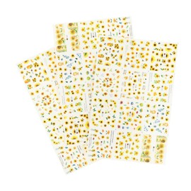FOMIYES Sunflower Nail Decals 3 Sheets Nail Stickers for Art Decor for Daily Wear
