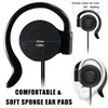 EXMAX Wired Single Headphones 3.5mm Left-Side Earphone One Ear Ear-Hook