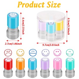 Self-Inking Teacher Stamp Set, 6 Pieces Stamps for Children, Reward Stamp Teacher, Student Homework Stamper, Teacher Gifts for Children, Education, Teachers, Review Design2