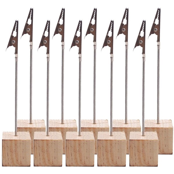 Memo Clips Holder, 10Pcs Table Number Holder Photo Stand with
