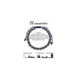 SONNYX 8mm Natural Stone Bracelet for Women Men Crystal Bracelets Semi-Precious Gemstone Beaded Bracelets Adjustable Yoga Bracelets Jewelry, 7 inches, Stone, no gemstone