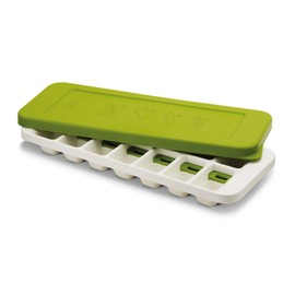Joseph Quicksnap Plus Easy-Release Ice-Cube Tray with Stackable Lid, Green