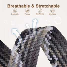 EverAct 22mm Magnetic Braided Watch Band Compatible with Garmin Venu 3 45mm Watch Band/Venu 2/Vivoactive 4/Forerunner 265/255/255 Music,Quick Release Elastic Nylon Soft Sport Stretchy Strap for Women