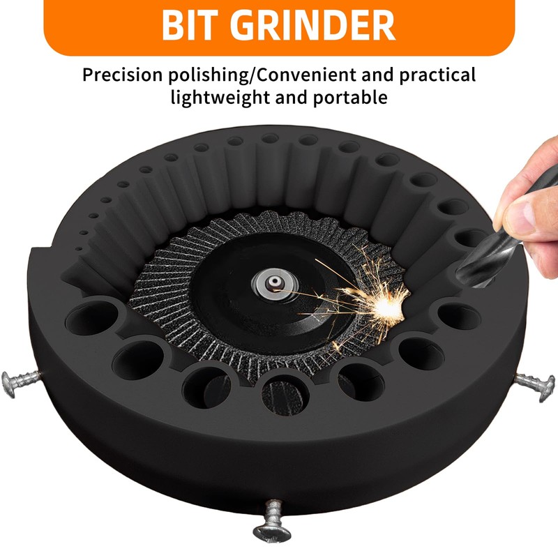 Drill Bit Sharpener Attachment for 125mm Angle Grinders (2-13mm Bits)