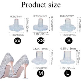 Flower Shaped Clear High Heel Protector Covers, 15Pcs Flower Shape Grass Heel Protector For Shoes, Soft Heel Covers Heel Repair Caps Covers Forfor Walking on Grass and Uneven Floor