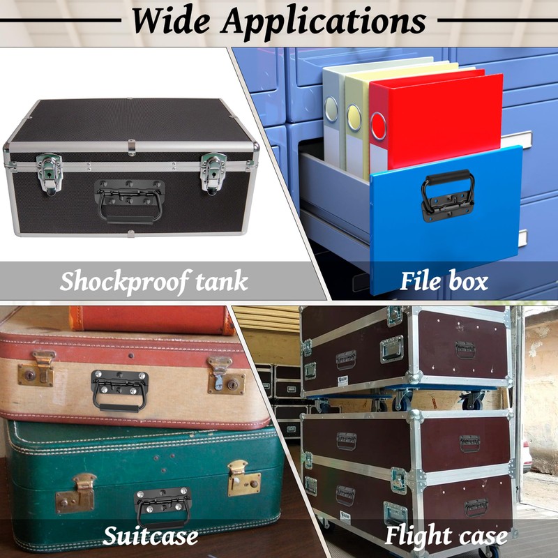 Niboken Folding Handle Carry Handle, Hardware Boxes Handle, 100 mm