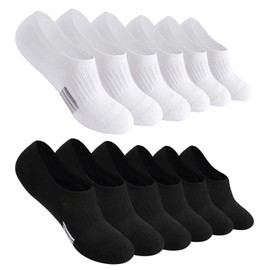 Bevigorio No Show Socks Womens Athletic Non Slip Cushioned Low Cut Socks Invisible Footies Hidden Running socks 3black3white S