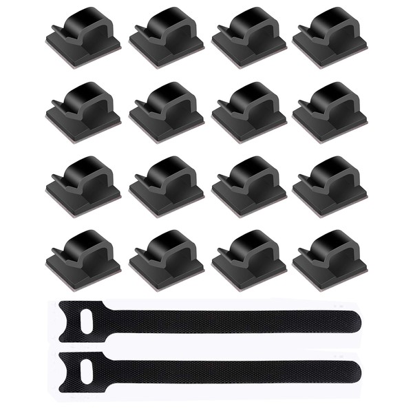 Xuduvay 60 PCS Adhesive Cable Clips,10 PCS 6 Inches Reusable