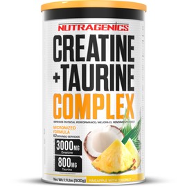 Creatine Monohydrate Powder - 500 g - Creatine Monohydrate - Creatine + Taurine - Creatine Powder - Creatine Monohydrate Powder - Creatine Monohydrate (Pineapple Coconut)
