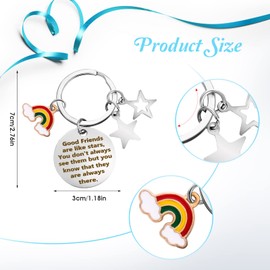 Prasacco Friend Gifts for Women Girls, Friend Keyring Friendship Gifts Key Chains for Ladies Birthday Gifts for Her Graduation Gift Keychain for Christmas Gifts Teens Girls