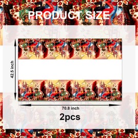 2Pcs Descendant Tablecloth Disposable Tablecover Birthday Party Supplies and Decorations