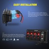 Nilight 4 Gang Rocker Switch Panel Red Backlit with 4.8