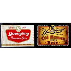 2 NOS 1-YUENGLING OLD GERMAN &1-YUENGLING PREMIUM YUENGLING & SON QT BEER LABELS