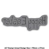 Azeeda A7 'Happy Easter Text' Unmounted Rubber Stamp (RS00002778)