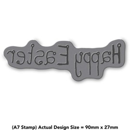 Azeeda A7 'Happy Easter Text' Unmounted Rubber Stamp (RS00002778)