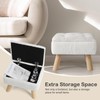 OGEMXU Storage Ottoman, Small Foot Stool Ottoman with Storage, Boucle