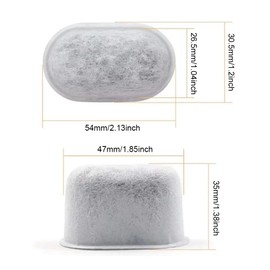 12-Pack Water Filter Compatible with Breville Charcoal Water Filters Replacement for Breville Coffee Makers BES840 BES860 BES870 BES878 BES900 BES920 BEP920 BES980 BES990 BWF100 and More.