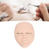 Eyelash Extension Mannequin Head with 6 Pair Replacement Eyelids Soft
