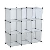RILOOP Shelving System Cube Shelving Unit 9 Compartments Step Shelf