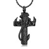 constantlife Cross Urn Necklace for Ashes for Women Men Fish