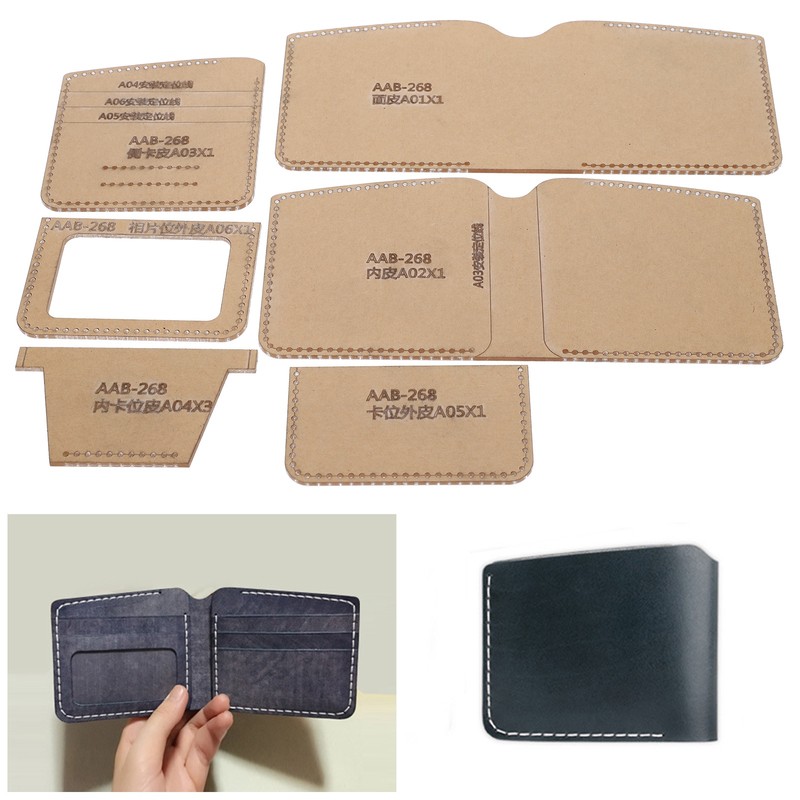 Acrylic Template Set Clear Wallet Pattern Stencil Making HandMade Craft
