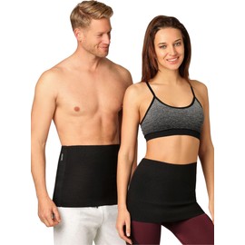 BeFit24 - Kidney Warmer Belt for Men and Women (Black Edition) - Kidney Protection Against Wind - Back Warmer with Massage Effect and Cozy Warmth for the Back - Size 3