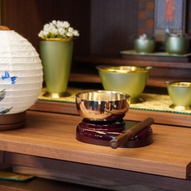 Kodachi Rin, Stand and Stick 3-Piece Set, Rin 2.5 Size, Thickness 0.06 inch (1.5 mm), Stand and Stick Included [Eirakuya Founded in Bunsei 3rd Years]