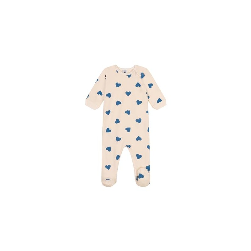Petit Bateau Unisex Baby Long Sleeve Pyjamas, Avalanche/Beach