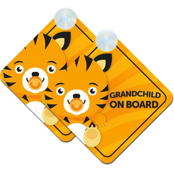 Child on Board Car Signs Twin Pack 2pcs - Grandchild