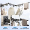 Greraes Clothes Drying Rack Wall Mounted,Expandable Drying Rack Clothing(Tri-Fold),Laundry Space