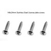 Stainless Steel Rust Resistant License Plate Frame Fasteners Screws M6x24mm