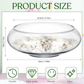 Baderke 3 Pcs Hydroponic Planter Lotus Flower Pot Lotus Bowl Planter Lotus Flower Bowl Clear Fish Bowl Vase Glass Fish Bowl for Planting Indoor Home Decor Water Lily Narcissus Planting Water Lily Bowl