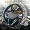 JDDRY PVC Leather Steering Wheel Cover, Leopard Steering Wheel Protector,