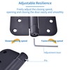 3 Pieces Self Closing Door Hinges 4 inch Matte Black