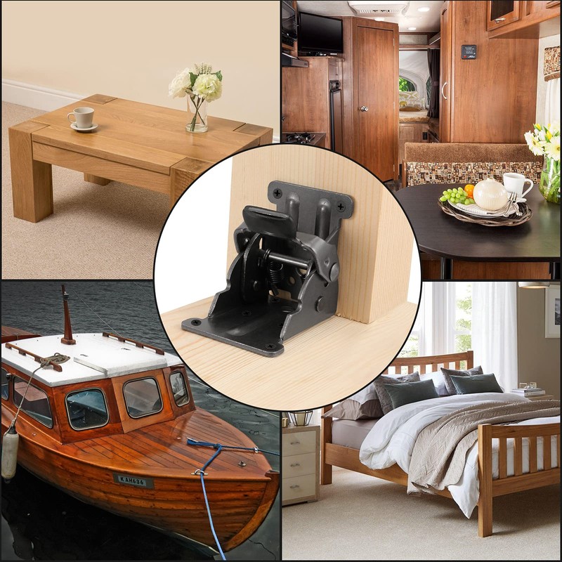 8 Pack Table Legs Foldable Hinges, 0-90 Degree Folding Locking