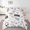 Feelyou Kids Guitar Comforter Set Full Size Rock Music Comforter