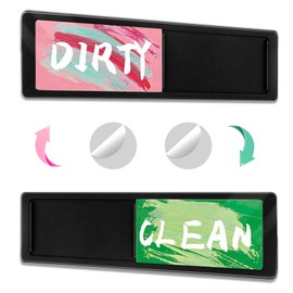 Dishwasher Magnet Clean Dirty Sign，Clean and Dirty Dishwasher Sign，Clean Dirty Magnet for Dishwasher，Dishwasher Clean Dirty Sign,Works for All Dishwashers，Dishwasher Accessories (Pink and Green)