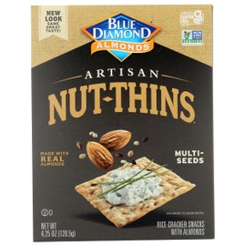 Blue Diamond Gluten Free Nut Thin Cracker Crisps, Multiseed, 4.25 Iybce