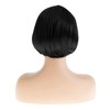 Dsimeig schwarz und weiß Bob Perücke kurz gerade mit Bangs