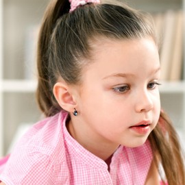 Cat Earrings in Silver 925 Stud Earrings with Birthstone, Girls’ Cat Stud Crystal Jewellery, Cats Gifts for Children, Women, Sterling Silver